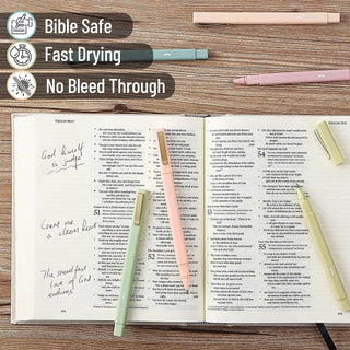 Aesthetic Pens 6-Pack Black Ink Fast Dry