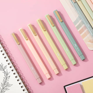 Aesthetic Pens 6-Pack Black Ink Fast Dry