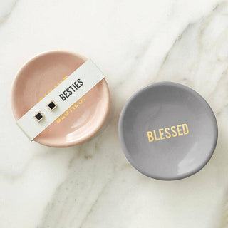 Ceramic Ring Dish & Earrings - Blessed