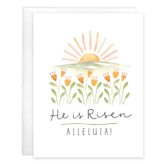 With Scripture Easter Greeting Card - Tulip Sunrise