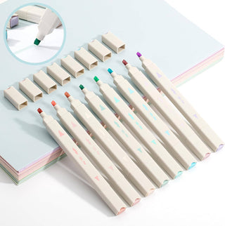 Mr. Pen Dual Tip Aesthetic Highlighters, 8 Pack