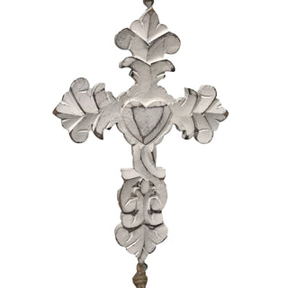 St. Valentine Wood Cross Hanging Chapel Bells Wind Chime