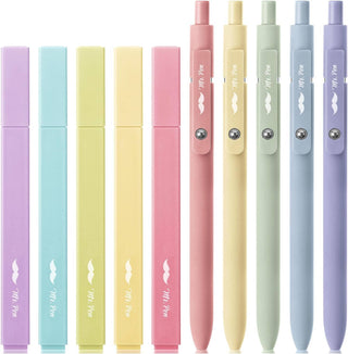 Aesthetic Highlighters & Gel Pens Collection