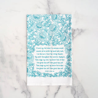 How Great Thou Art Hymn Tea Towel – 24"x20"