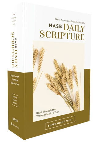 NASB Daily Scripture Super Giant Print Paperback White Gold