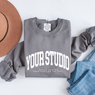 Custom Varsity Arched Mascot Team Sweatshirt (Min 3)