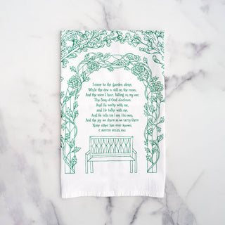 In The Garden Gospel Song Hymn Tea Towel – 24"x20"