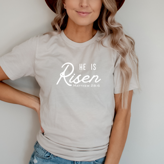 He Is Risen Matthew 28:6 Soft Christian Easter T-Shirt