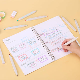 Mr. Pen Dual Tip Aesthetic Highlighters, 8 Pack