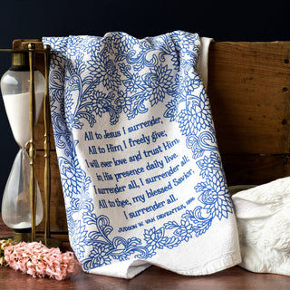 I Surrender All Hymn Tea Towel