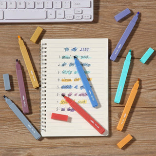 Muted Pastel Highlighters 8 Pack No Bleed