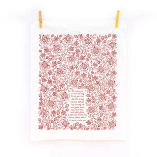 All Creatures Hymn Tea Towel — 24"x20"