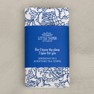 For I Know the Plans Scripture Tea Towel