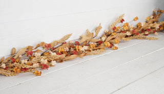 31617-5ft Garland-Cluster wildflowers with leaves