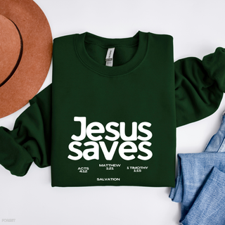 Jesus Saves Crewneck Sweatshirt - July 2026 Collection