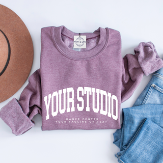 Custom Varsity Arched Mascot Team Sweatshirt (Min 3)