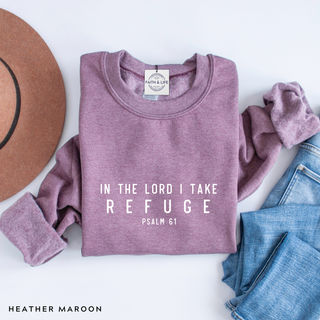 In the Lord I Take Refuge Psalm 61 Crewneck Sweatshirt - March 2026 Collection - Front Only