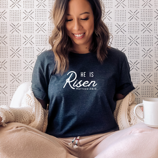 He Is Risen Matthew 28:6 Soft Christian Easter T-Shirt