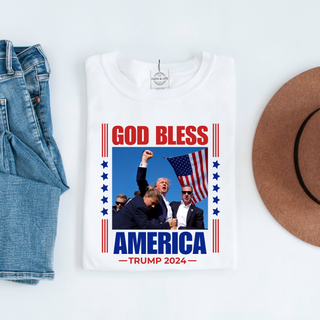 Trump 2024 T-Shirt - God Bless America