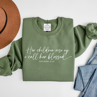 Call Her Blessed Christian Mothers Day Crewneck Sweatshirt