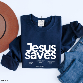 Jesus Saves Crewneck Sweatshirt - July 2026 Collection
