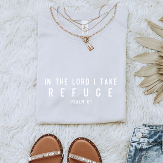 In the Lord I Take Refuge Psalm 61 Bella Canvas - Front and Back Design - March 2026 Collection