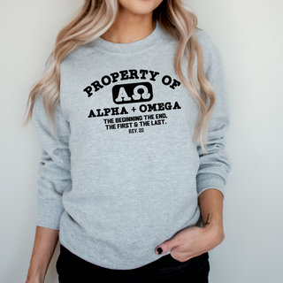 Property Of Alpha and Omega Crewneck Sweatshirt