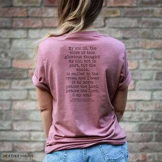 It Is Well With My Soul Hymn Vintage Wash Tee Shirt Front and Back Design