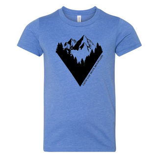 Youth Geometric Faith Can Move Mountains Tee Shirt