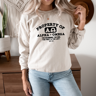 Property Of Alpha and Omega Crewneck Sweatshirt