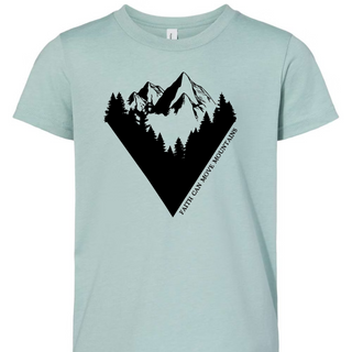 Geometric Faith Can Move Mountains Tee Shirt (Adult and Youth)