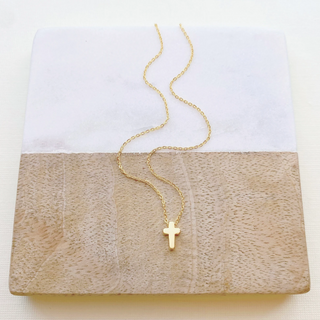 Dainty Floating Cross Necklace