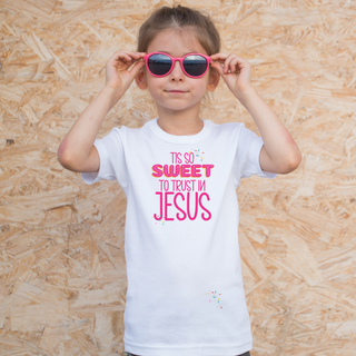 Tis So Sweet To Trust In Jesus Jesus Kids T Shirt - Naptime Faithwear