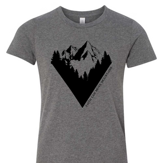 Youth Geometric Faith Can Move Mountains Tee Shirt