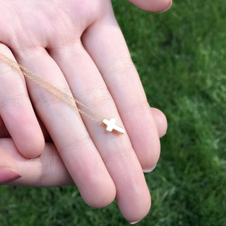 Dainty Floating Cross Necklace