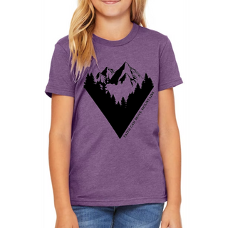 Youth Geometric Faith Can Move Mountains Tee Shirt