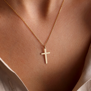 14k Gold Fill Dainty Cross Necklace