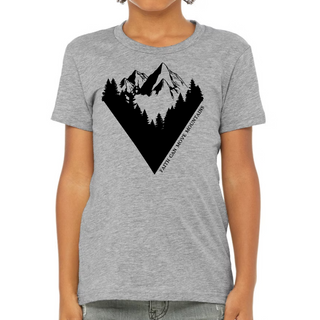 Youth Geometric Faith Can Move Mountains Tee Shirt