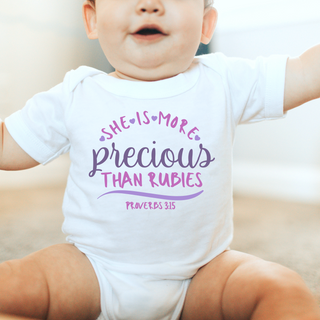 She Is More Precious Than Rubies Youth/Toddler/Onesie/Adult T-Shirt