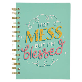 Hot Mess But I'm Blessed Wirebound Journal