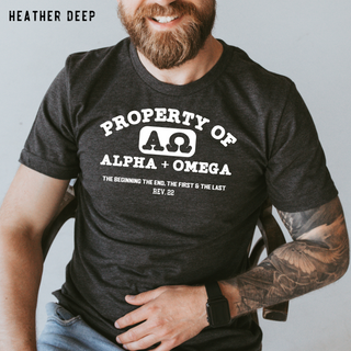 Alpha & Omega Christian Men's Tee Shirt in Multiple Color Options