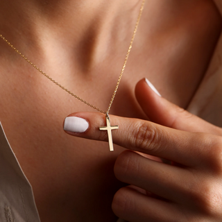 14k Gold Fill Dainty Cross Necklace