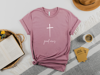 The Good News Cross - Women's Christian T-shirt