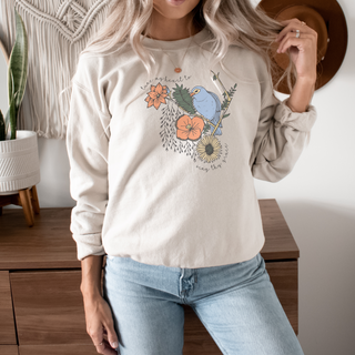 Tune My Heart To Sing Thy Grace Vintage Wash Songbird Sweatshirt in Multiple Color Options