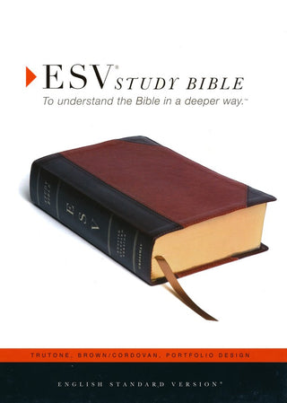 ESV Study Bible (TruTone, Brown/Cordovan, Portfolio Design, Indexed), Imitation Leather