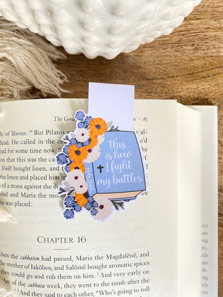 This Is How I Fight My Battles Christian Bookmark