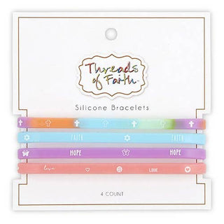 Silicone Bracelet Rainbow 4pk