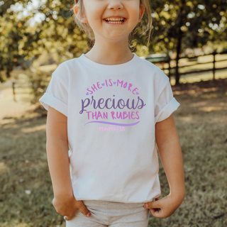 She Is More Precious Than Rubies Youth/Toddler/Onesie/Adult T-Shirt