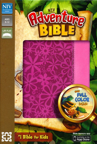 NIV Adventure Bible, Italian Duo-Tone, Raspberry/Pink