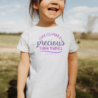 She Is More Precious Than Rubies Youth/Toddler/Onesie/Adult T-Shirt